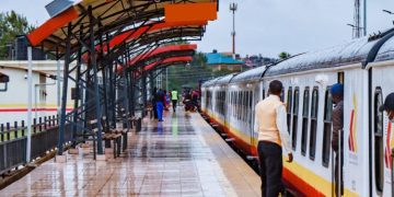 A view of the Nairobi Central Station, Nairobi Terminus Link Train. PHOTO/Kenya Railways