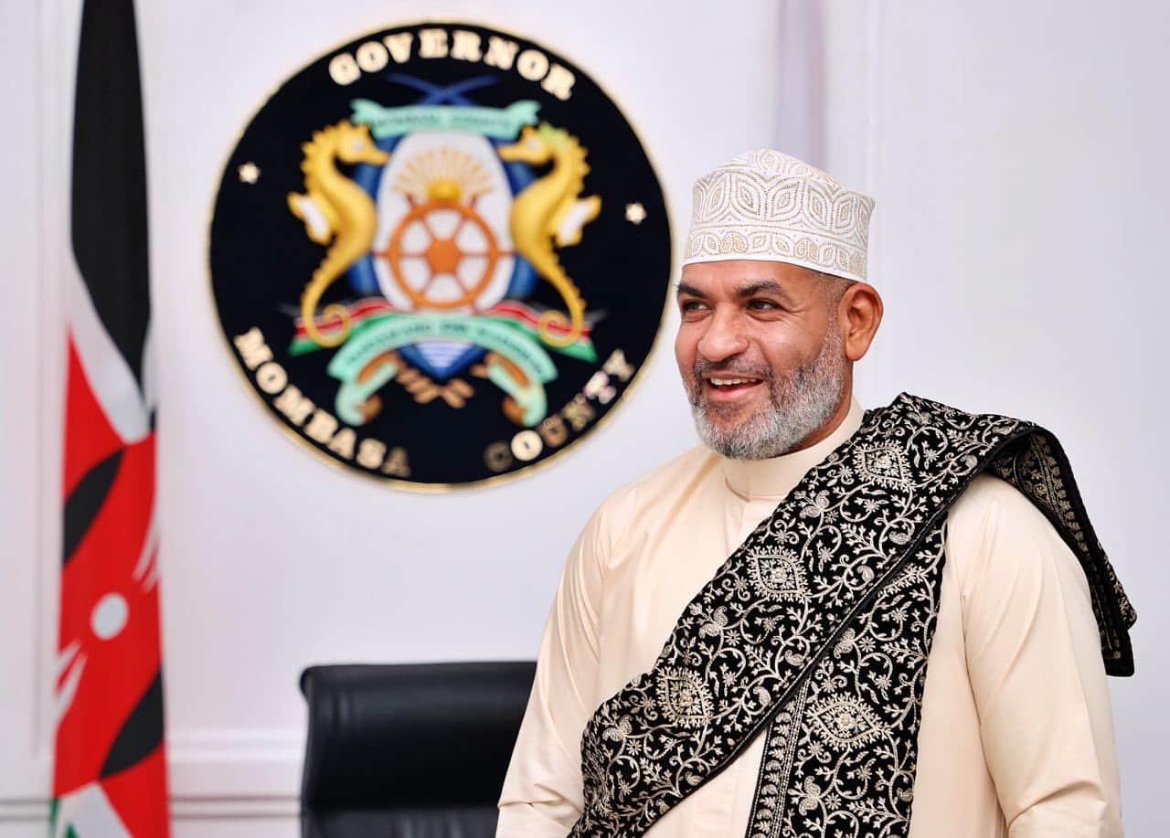 Mombasa Governor Abdullswamad Sherrif Nassir during the annual County Eid Baraza at Treasury Square on April 13, 2024. PHOTO/ Sherrif Nassir X. JOBS