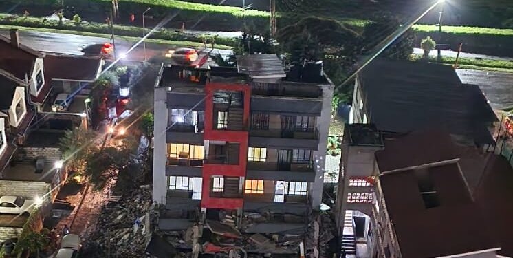 Espsom Apartments in Uthiru that collapsed on the night of May 7, 2024. PHOTO/Courtesy.