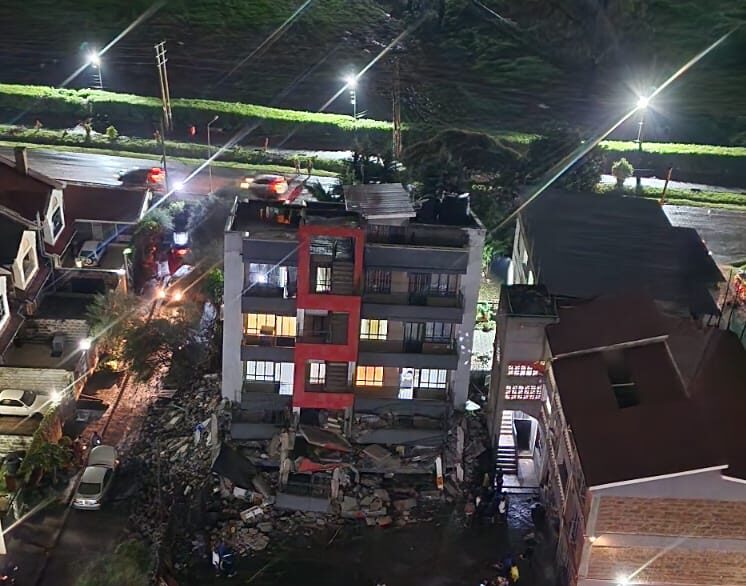 Espsom Apartments in Uthiru that collapsed on the night of May 7, 2024. PHOTO/Courtesy.