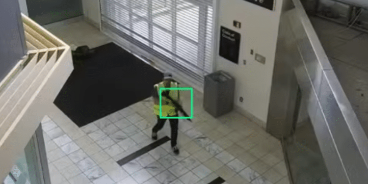 A demonstration of how ZeroEyes technology works in case of a threat. Photo/Courtesy