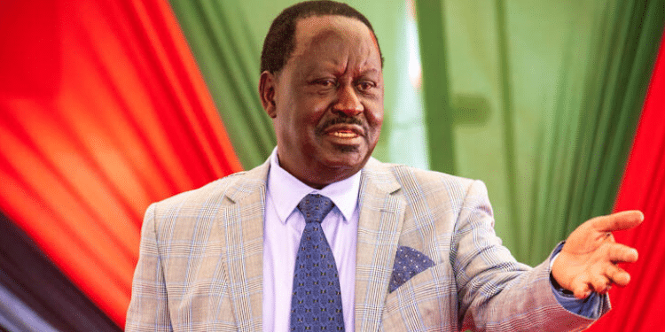 ODM Part leader Raila Odinga at a past event. Photo/ODM