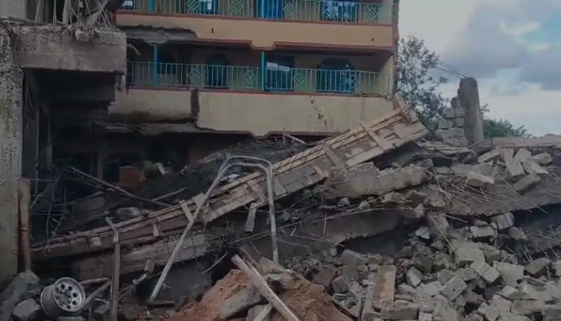 Kirinyaga Building Under Construction Collapses, 2 Injured