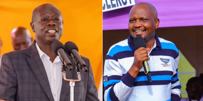 A collage of Deputy President Rigathi Gachagua and Trade CS Moses Kuria. PHOTO/ Courtesy