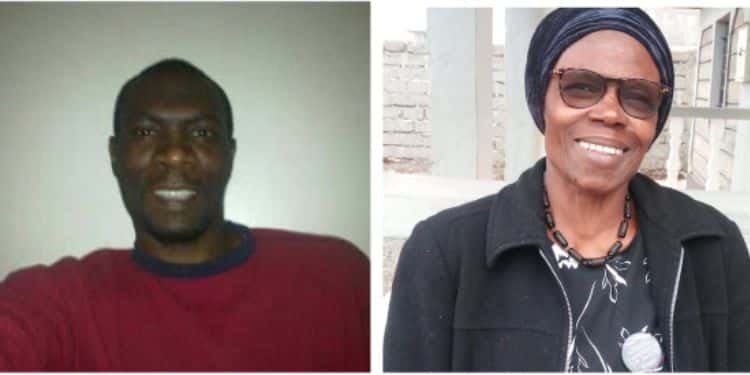 A collage of Stephen Bertrand Munyakho and his mother.