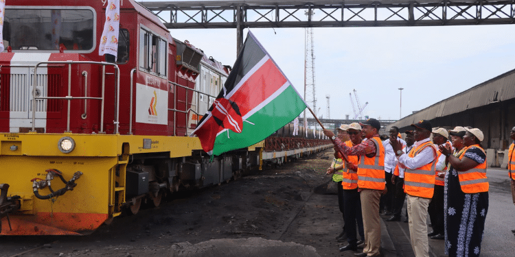 Kenya Railways Services flagging off new station wagons. PHOTO/KRS