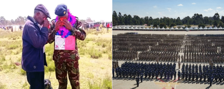Moment KDF Son & Father Shed Tears During Pass-Out Ceremony