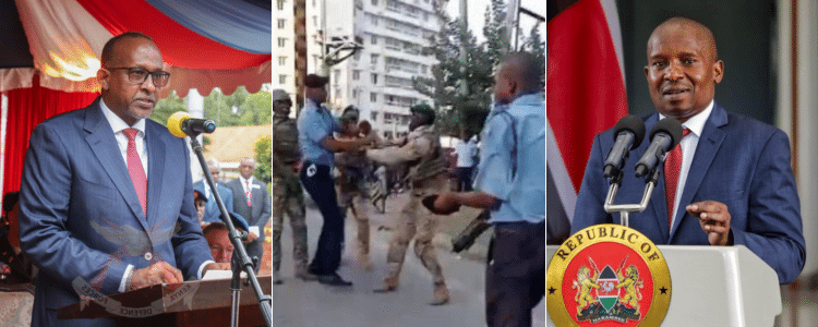 Duale & Kindiki Address Scuffles Between KDF & Police