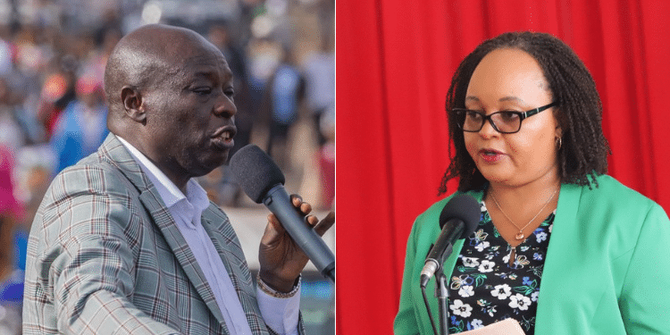 A photo collage of DP Rigathi Gachagua and CoG Chairperson Anne Waiguru. PHOTO/Courtesy.