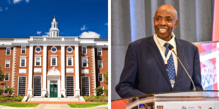A side-to-side photo of Havard University (Left) with CS Machogu (Right). Photo/Courtesy