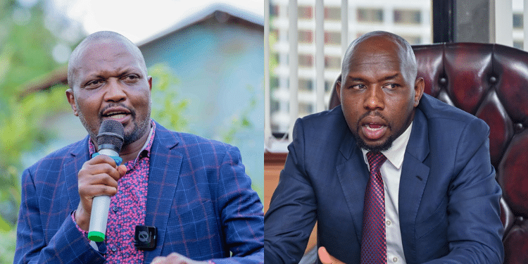 A side-to-side image of Hon. Moses Kuria (Left) and Hon. Kipchumba Murkomen (Right). Photo\Courtesy