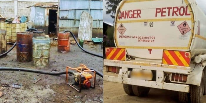 DCI Unearths Open Air Fuel Syphoning Business in Nairobi