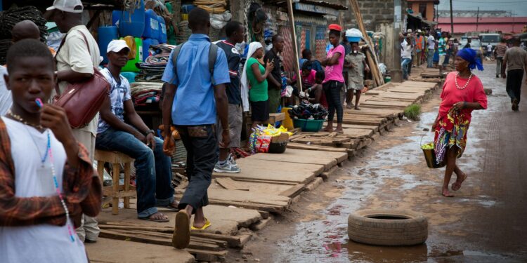 African Man Walking Streets