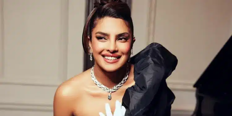 Priyanka Chopra Adorning The Serpenti Aeterna Necklace. Photo/Vogue