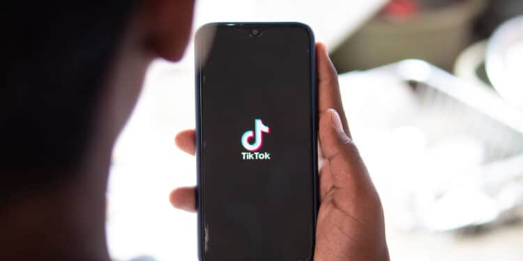 A Tiktok User Opening The Mobile Application. Photo/Courtesy