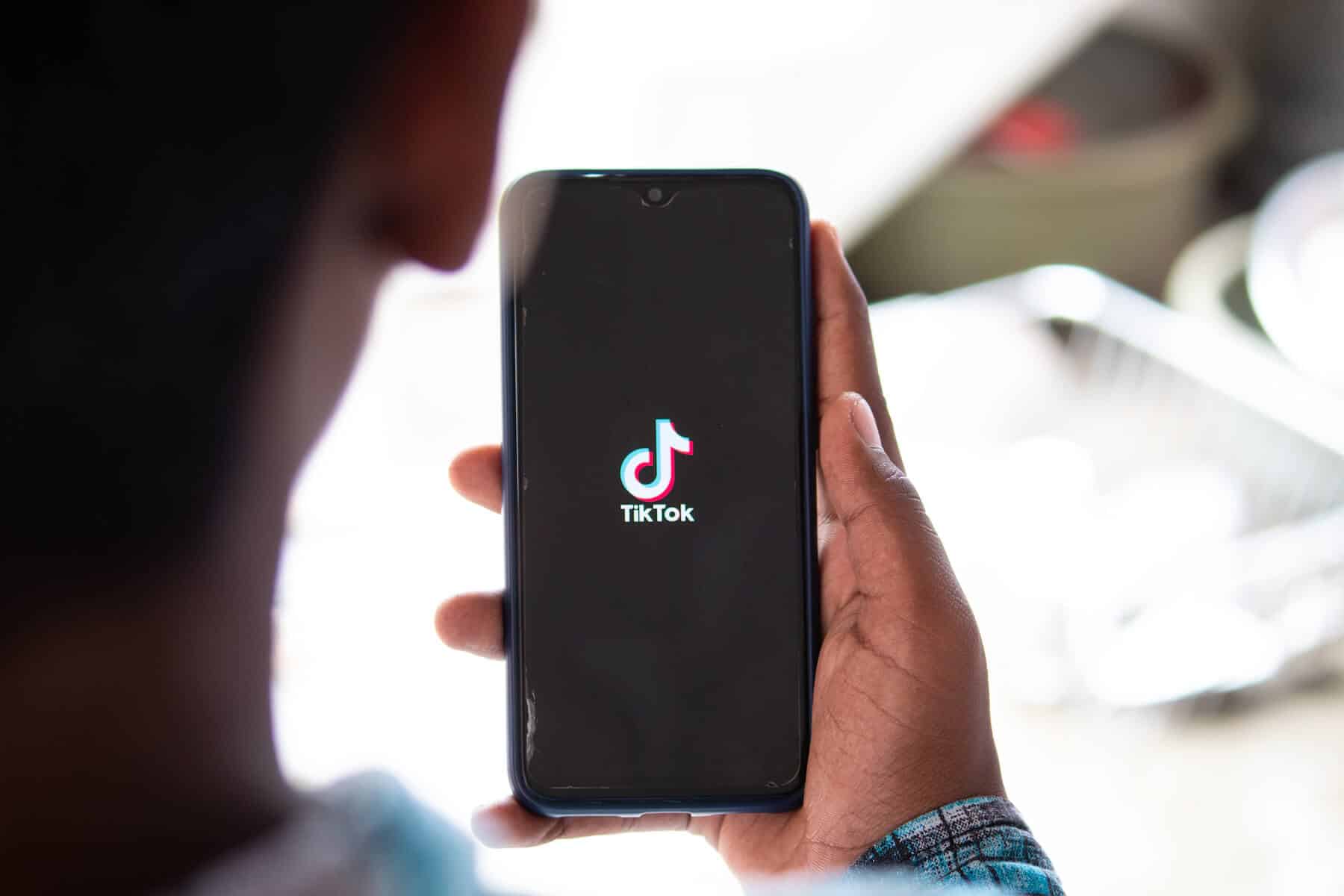 A TikTok user opening the mobile application. Photo/Courtesy