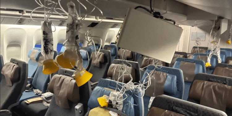 The Cabin After The Emergency Landing In Bangkok. Photo/Courtesy