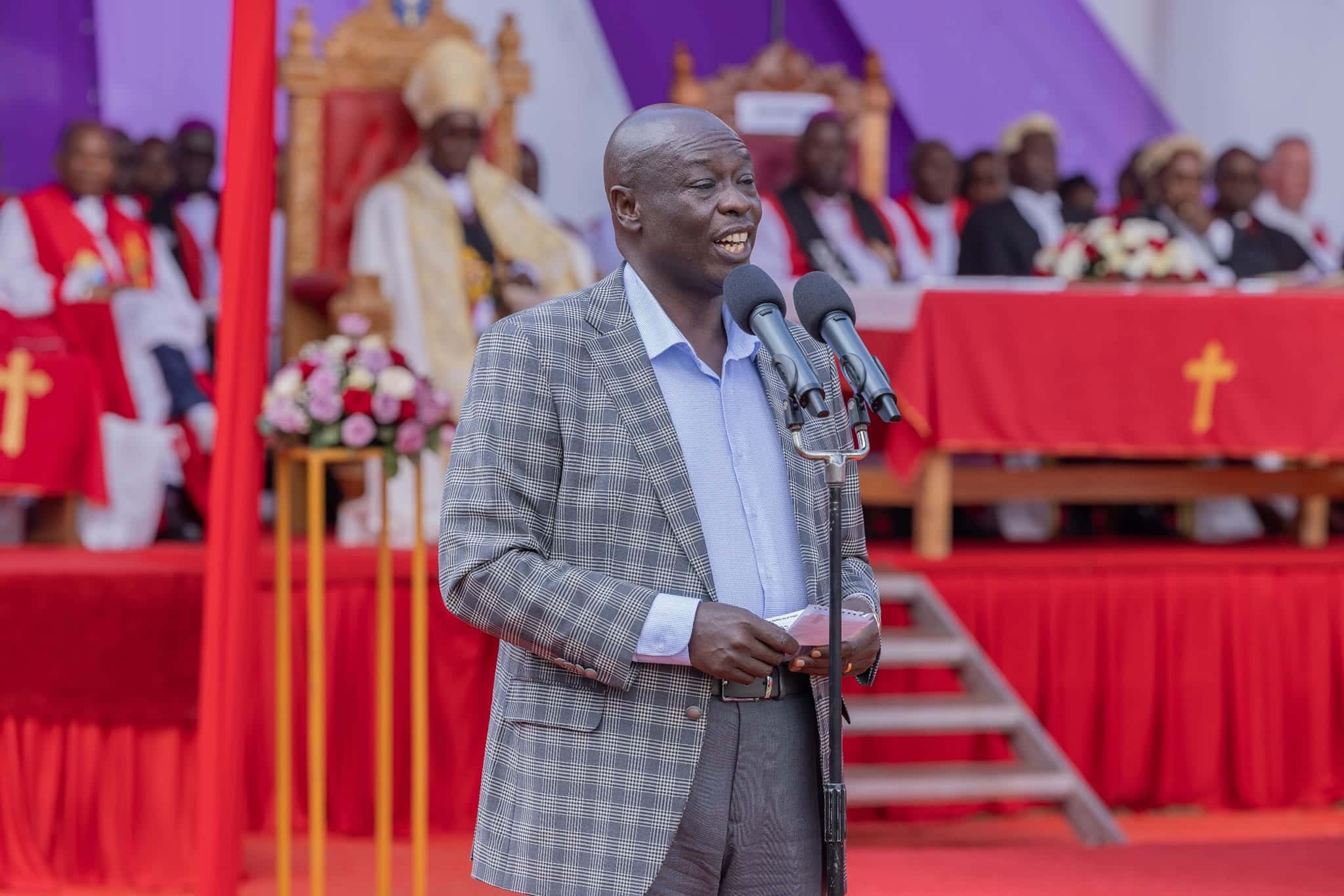 DP Rigathi Gachagua during the consecration and enthronement of Ven. Antony Mwaura Mambo as Nakuru Diocese Bishop at Nakuru. Photo/DPCS