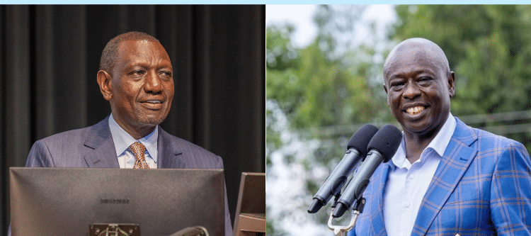 A photo collage of President William Ruto and DP Rigathi Gachagua.PHOTO.png