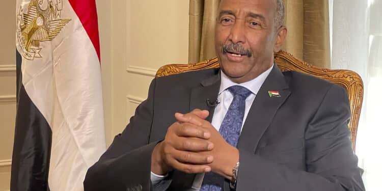 Sudan's ruling General Abdel Fattah al-Burhan answers questions during an interview, September 22, 2022, in New York. (AP Photo/Aron Ranen) Ruto