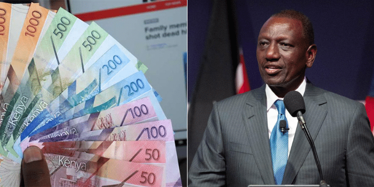 A photo collage of President William and Kenya currency notes. PHOTO/Courtesy.