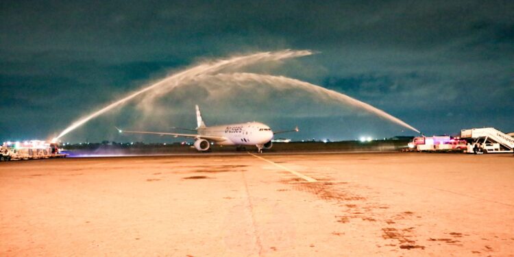 Brussels Airlines Inaugural Flight Lands At Jkia On June 3, 2024. Photo/Kaa.