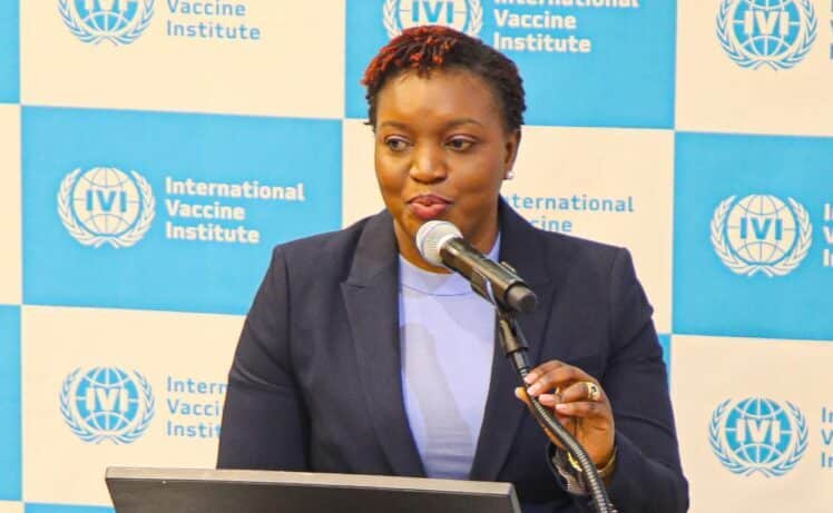 Health CS Susan Nakhumicha speaking at International Vaccines Institute in South Korea. PHOTO/MoH. Passaris