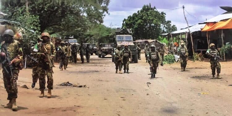 Kdf Soldiers On Patrol In Somalia. Photo/Kdf.