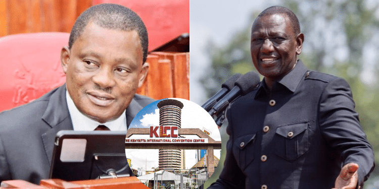 A collage of Attorney General Justin Muturi and President William Ruto. PHOTO/Courtesy