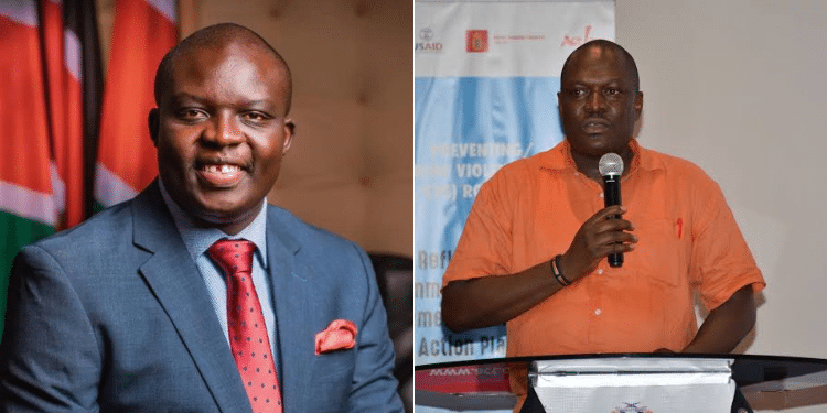 A collage of David Osiany (L) and the late NIS officer Tom Adala. PHOTO/ Courtesy