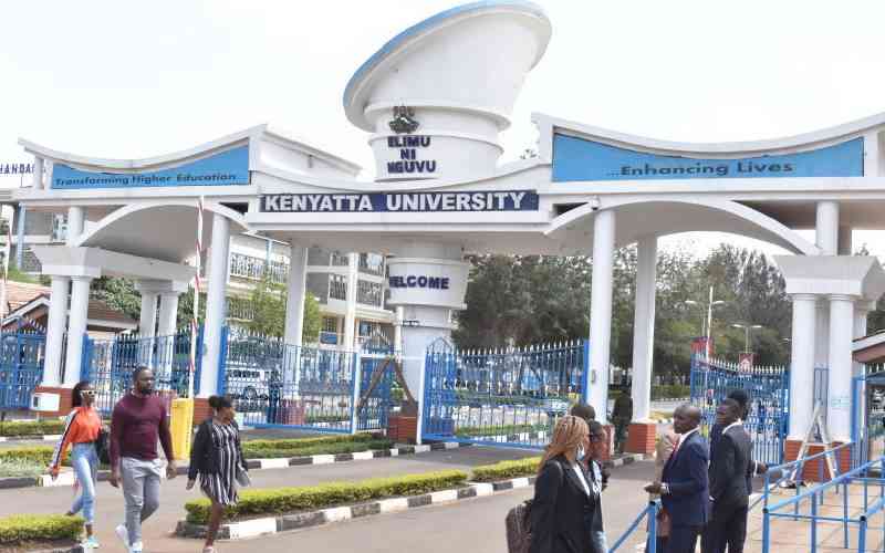 Kenyatta University main gate. Photo/Courtesy