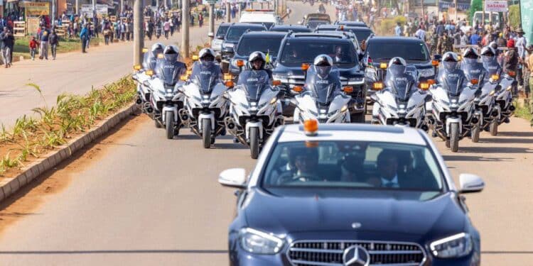 Ruto Motorcade In Bungoma