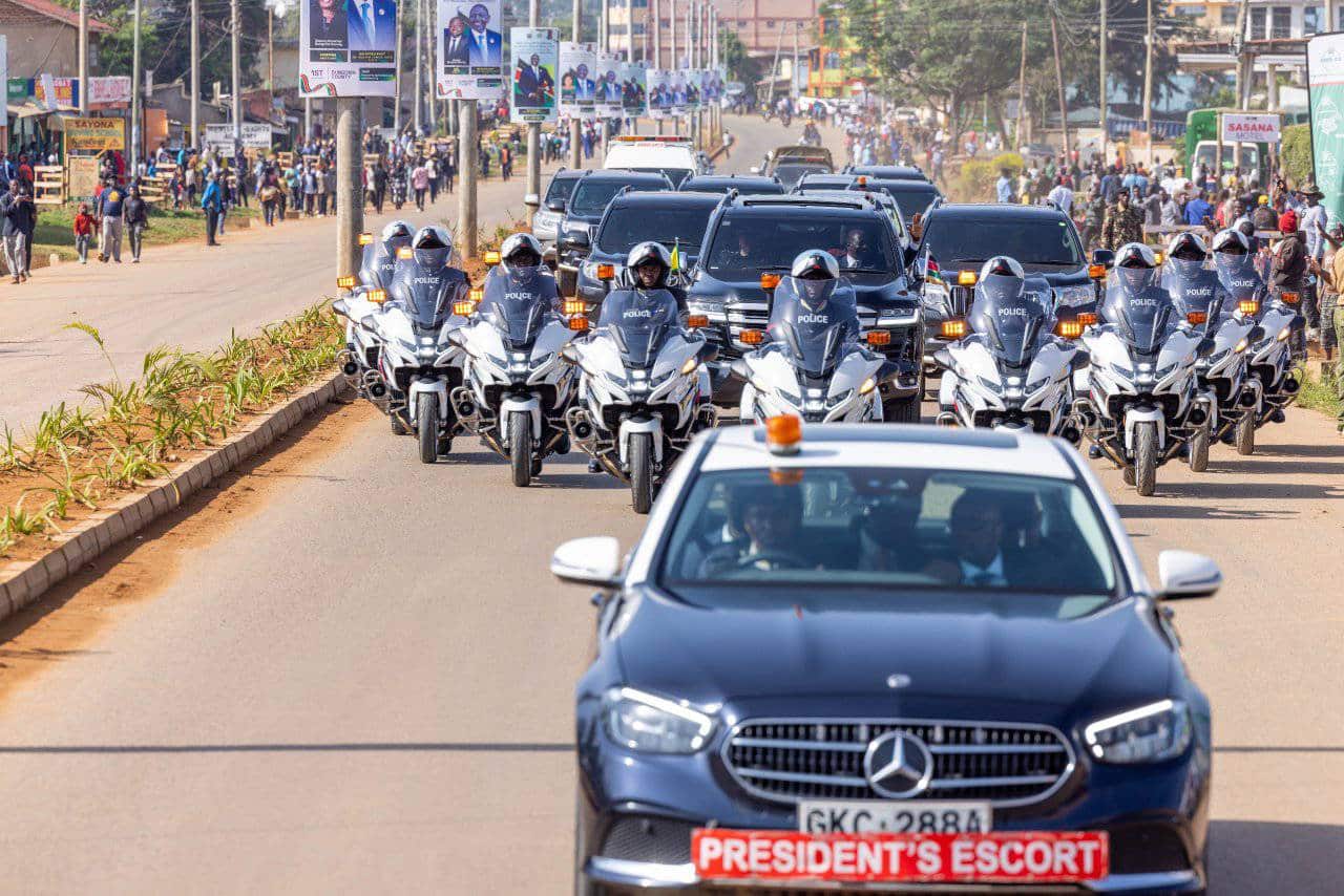 Ruto motorcade in Bungoma