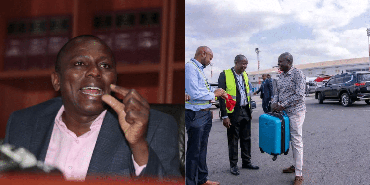 Ichung’wah Reacts To Gachagua Flying Using Kenya Airways