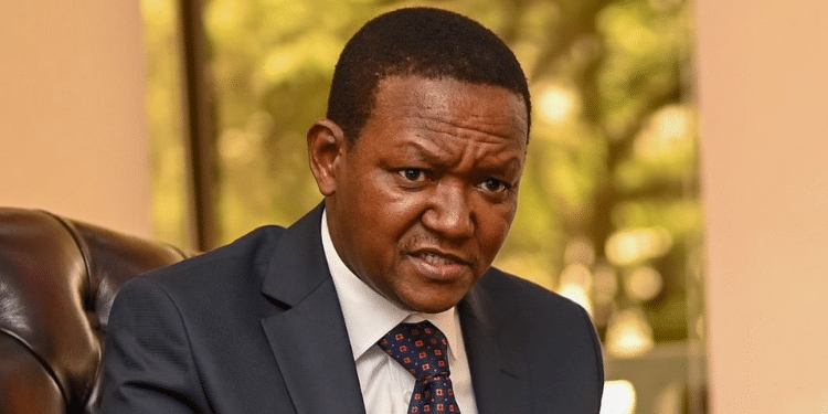Public Auction Tourism and Wildlife Cabinet Secretary Dr. Alfred Mutua. Photo/Courtesy