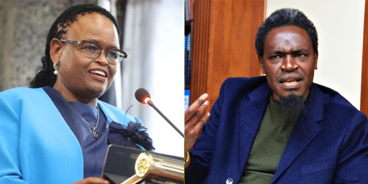 A photo collage of CJ Martha Koome and former LSK boss Nelson Havi. PHOTO/Courtesy.
