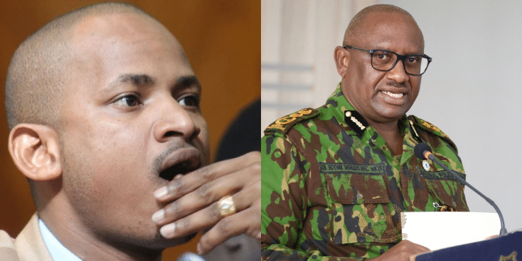 A side-to-side photo of Embakasi East Member of Parliament Babu Owino (left) and Inspector General (IG) of police Japheth Koome (right). Photo/Courtesy