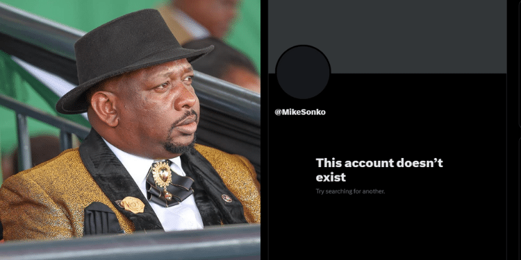 A side-to-side photo of former Nairobi Governor Mike Sonko (left) and his twitter (X) account. Photo/Sonko (Facebook)