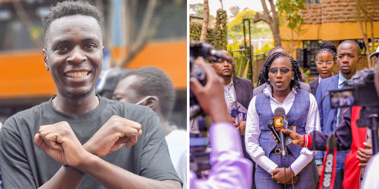 A side-to-side photo of Influencer Crazy Nairobian (left) and LSK President Faith Odhiambo (right). Photo/Courtesy