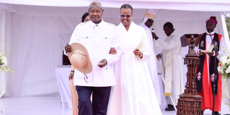President Yoweri Museveni with his family. PHOTO/ Museveni