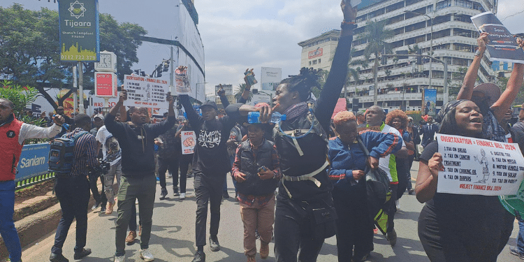 Zen Z-led anti-Finance Bill protests in Kenya. PHOTO/TKT