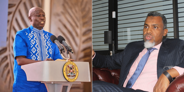 Photo Collage of DP Rigathi Gachagua and NIS Director General Noordin Haji.PHOTO/Courtesy
