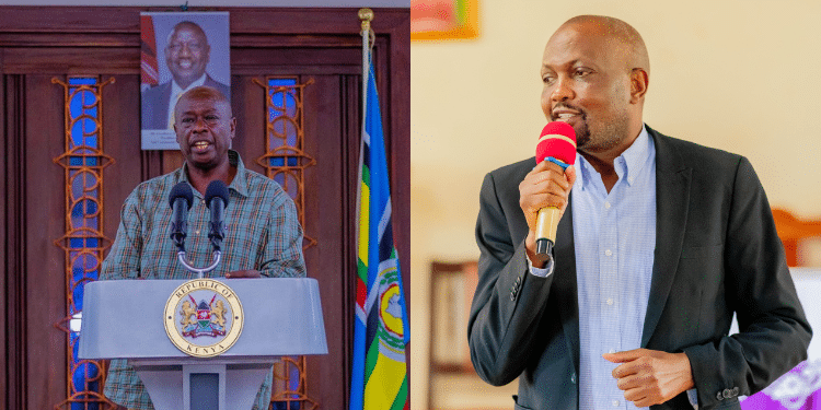 A side-to-side photo of Deputy President Rigathi Gachagua (left) and Cabinet Secretary Moses Kuria (right). Photo/Courtesy