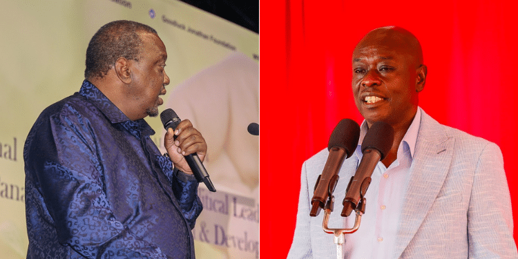 Former President Uhuru Kenyatta and DP Rigathi Gachagua. PHOTO/Courtesy.
