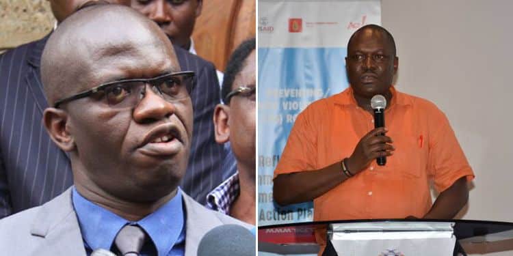 Collage of Government Pathologist Johansen Oduo & late NIS senior officer, Tom Adala. PHOTO/Courtesy.