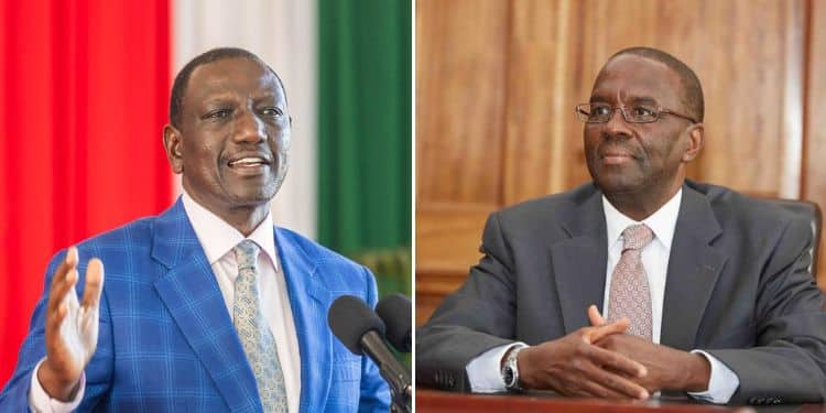 Collage of President William Ruto & Former CJ Willy Mutunga. PHOTO/Courtesy