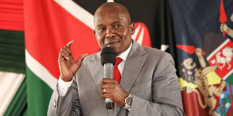 Interior CS Kithure Kindiki at Kilifi County Commissioner headquarters on March 27, 2024. PHOTO/ Interior.