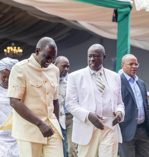President William Ruto and DO Rigathi Gachagua at Nakuru High School for the National Akurino Conference on June 9, 2024. PHOTO/PCS.