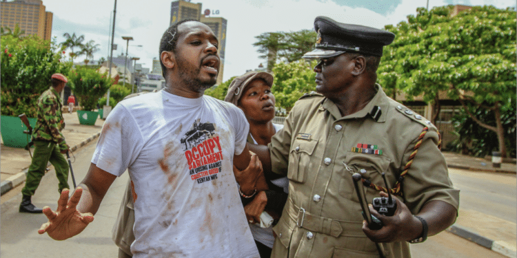 Boniface Mwangi With Hanifa Farsafi