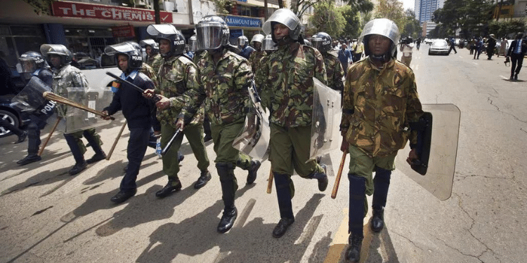 Kenya police patrolling in Haiti